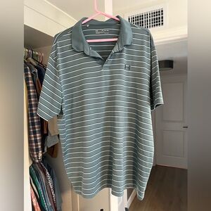 Under Armour Men's Polo Shirt - Green Stripes